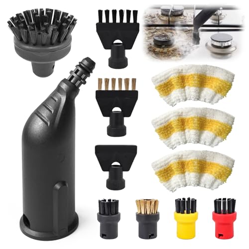 12 Stück für Kärcher Dampfreniger Zubehör Easyfix SC1 SC2 SC3 SC4 SC5 Zubehör Rundbürstenset Düse Rundbürsten Bürste Dampfreiniger Ersatzteile von Lomhyve