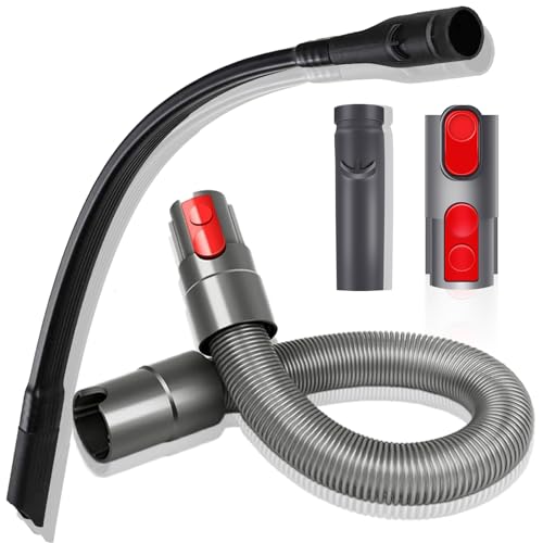 4-Teiliges Staubsauger Zubehör für Dyson-Flexible verlängerte Fugendüse + 2 Adapter + Schlauchverlängerung Passend für Dyson V7 V8 V10 V11 V15 Staubsauger zur Reinigung von Fugen und Ecken von Lomhyve