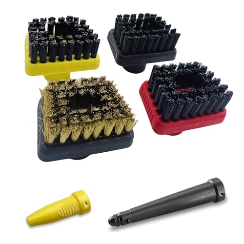 6 Stück Zubehör für Dampfreiniger Kärcher SC1 SC2 SC3 SC4 SC5 CTK10 CTK20, Düse Mundstück Bürste Dampfreiniger Ersatzteile, Stärkere Reinigungswirkung und Größere Reinigungsfläche von Lomhyve