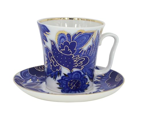 Lomonossow Porzellan Set Tasse und Untertasse 2pc Magic Firebird 12.7 fl. oz von Lomonosov Russia