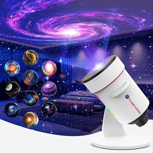 Sternenhimmel Projektor, 4K HD Projektor Lampe Sternenhimmel für Schlafzimmer, 12 Planeten Discs LED Sternenhimmel Projektor mit RGB Nachtlicht für Schlafzimmer/Party/Decke Sternenhimmel Projektor, 4K HD Projektor Lampe Sternenhimmel für Schlafzimmer, 12 Planeten Discs LED Sternenhimmel Projektor mit RGB Nachtlicht für Schlafzimmer/Party/Decke von Lomoo
