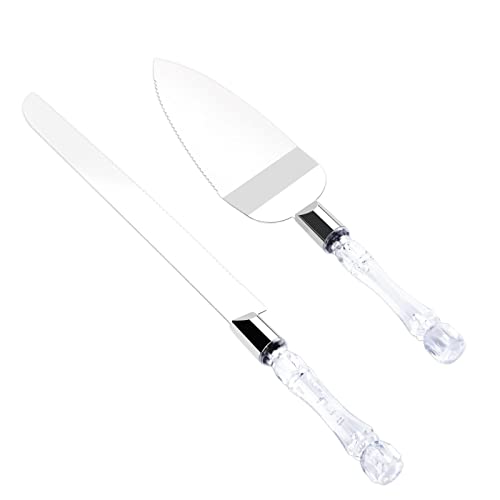 Einsame Hochzeitstorte Messer und Server Set, Edelstahl Klingen Kuchen Schneide Set, Kuchen Schneide Messer und Schaufel Sets für Hochzeit Geburtstage Jahrestage Verlobungsgeschenke Parteien von Lonage