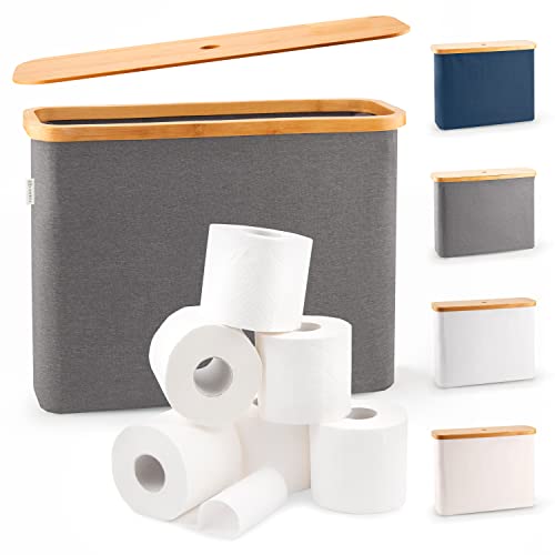 Lonbet Grey Toilet Paper Storage Stand 12 Rolls with Lid von Lonbet