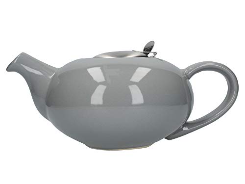 London Pottery Teekanne mit Teesieb für losen Tee, Steingut, glänzend, Hellgrau, 4 Tassen (1 Liter) von London Pottery