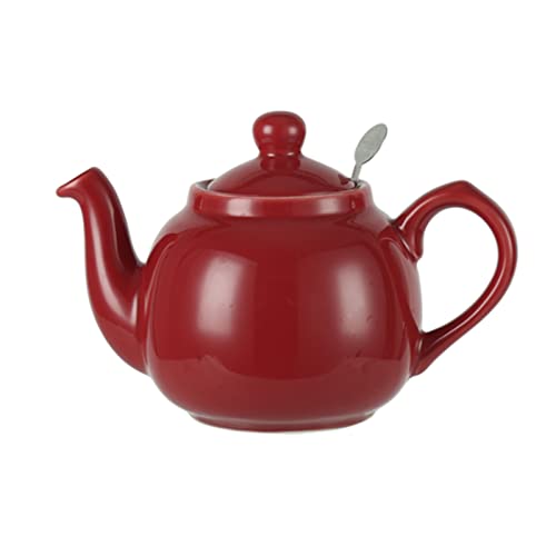 London Pottery Farmhouse Teekanne mit Teesieb, Keramik, Rot, 2 Tassen (600 ml) [Parallel importiertes Produkt] von London Pottery