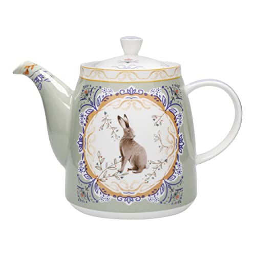 London Pottery Teekanne in Glockenform mit Teesieb für losen Tee, 1 l, Hase von London Pottery