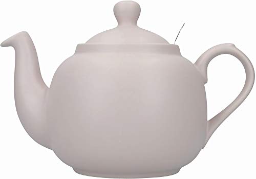 London Pottery Farmhouse Teekanne mit Teesieb, Teeservice für losen Tee oder Teebeutel, Krug zum Servieren von Tee, Kanne mit Deckel, für 6 Tassen, Pink, Keramik, 1,5 Liter von London Pottery