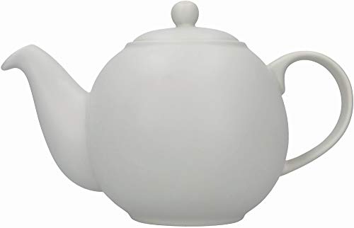 London Pottery Globe Teekanne mit Teesieb, Teeservice für losen Tee oder Teebeutel, Krug zum Servieren von Tee, Kanne mit Deckel, für 6 Tassen, Grau, Keramik, 1,2 Liter von London Pottery