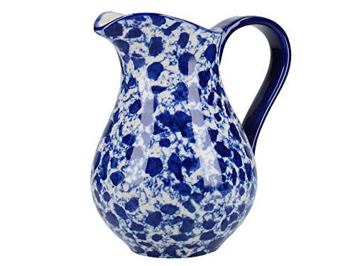 London Pottery Splash Milchkännchen / Wasserkrug, Steingut, Blau/Weiß, 575 ml von London Pottery