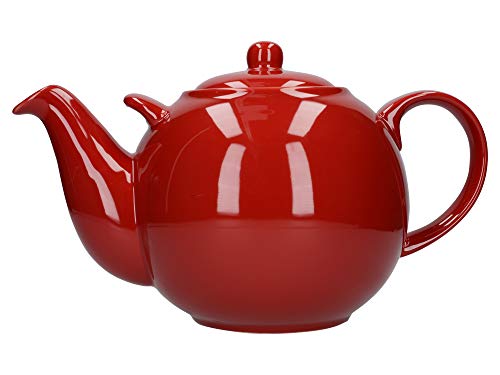 London Pottery Globus Extra große Teekanne mit Sieb, Keramik, rot, 10 Cup (3 Litre) von London Pottery