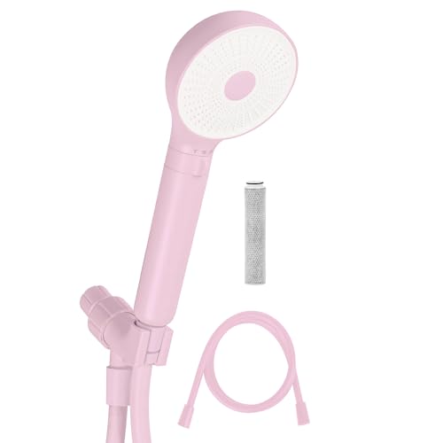 London Sunshine Gefilterte Dusche, Hochdruck-Handbrause mit Filter, Mehrere Sprühmodi & Schlauch-Kit (Rosa) von London Sunshine