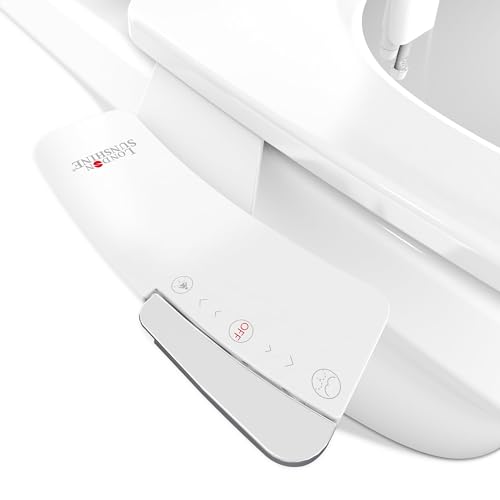 Ultradünner Bidet-Aufsatz mit zwei Düsen – einstellbarer Kaltwasserdruck, Edelstahl, Hygiene-Upgrade, nicht-elektrisches Bidet, (Silber) von London Sunshine