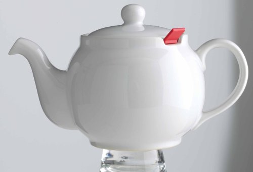 London Teapot Company Teekanne Chatsford für 4 Tassen mit rotem Filter, weiß von London Teapot Company - Chatsford