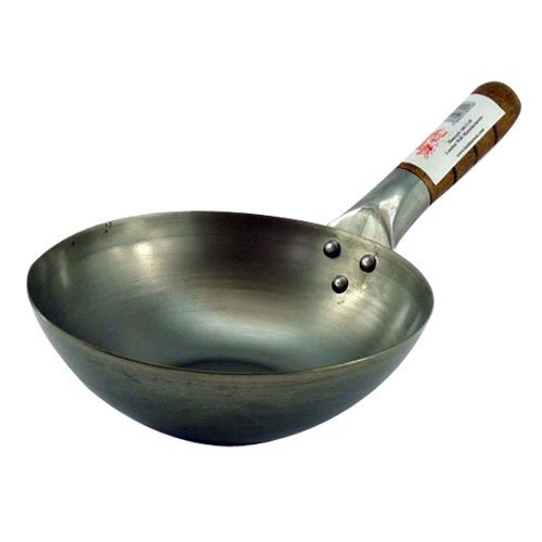 '8 Carbon Flachbett Wok, Edelstahl von London Wok