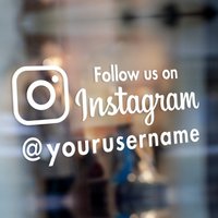 Folgt Uns Auf Instagram | Social Media Tag Name Geschäft Ladenbesitzer Fenster Tür Vinyl Aufkleber von LondonDecal