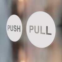 Push-Pull | 2Er-Set Business Shop Besitzer Fenster Tür Vinyl Aufkleber von LondonDecal