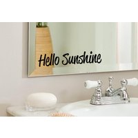Hallo Sonnenschein - Positive, Inspirierende Badezimmer, Spiegel, Wand-Vinyl-Aufkleber-Aufkleber, Wohnkultur. Tolle Geschenkidee Hallo Sonnenschein - Positive, Inspirierende Badezimmer, Spiegel, Wand-Vinyl-Aufkleber-Aufkleber, Wohnkultur. Tolle Geschenkidee von LondonsFinestDecals