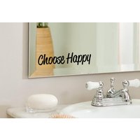 Wählen Sie Happy - Positive, Inspirierende Badezimmer, Spiegel, Wand-Vinyl-Aufkleber-Aufkleber, Wohnkultur. Tolle Geschenkidee Wählen Sie Happy - Positive, Inspirierende Badezimmer, Spiegel, Wand-Vinyl-Aufkleber-Aufkleber, Wohnkultur. Tolle Geschenkidee von LondonsFinestDecals