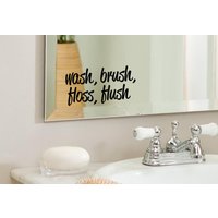 Waschen, Bürste, Zahnseide, Flush - Positive, Inspirierende Badezimmer, Spiegel, Wand Vinyl Aufkleber Aufkleber, Wohnkultur. Tolle Geschenkidee Waschen, Bürste, Zahnseide, Flush - Positive, Inspirierende Badezimmer, Spiegel, Wand Vinyl Aufkleber Aufkleber, Wohnkultur. Tolle Geschenkidee von LondonsFinestDecals