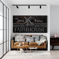 Benutzerdefinierte Bauernhaus Zeichen, Familie Vintage Dekor, Gehöft Wandbehang, Modernes Bauernhaus, Rustikale Wandkunst von LoneStarWallArtCo