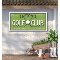 Golf Club Zeichen, Raum Dekor, Willkommensschild, Geschenk Für Golfer, Hinterhof Wanddekor, Bauernhaus Wandkunst, Leinwand Kunst von LoneStarWallArtCo