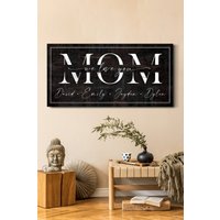 Individuell Gestaltetes We Love You Mom Schild Mit Kinder Namen, Namensschild, Muttertagsgeschenk, Familien Geschenk, Bauernhaus Wand Kunst, Große von LoneStarWallArtCo