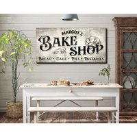 Personalisieren Sie Bake Shop Schild, Vintage Bäckerei Dekoration, Rustikale Zeichen, Küchen Wanddekor, Bauernhaus Bäckerei, Moderne Wandkunst von LoneStarWallArtCo