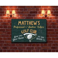 Benutzerdefinierte Golf Club Schild, 19.loch, Rustikale Vintage, Wanddekor, Moderne Bauernhaus Wandkunst, Geschenke, Personalisiertes Country Schild von LoneStarWallArtCo