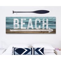 Strand Pfeilschild, Moderne Bauernhaus Wanddekoration, Wandkunst, Strandhaus Rustikale Vintage, Cabin Sign, Beach Home Decor von LoneStarWallArtCo