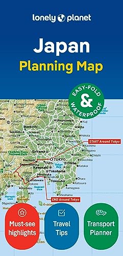 Lonely Planet Japan Planning Map: Durable, Waterproof, Easy-Fold Travel Map with Attractions, Itineraries & Transport Guide | Handy Slipcase for Japan Adventures von Lonely Planet