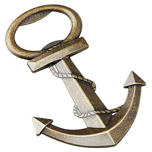 Bottle opener Anker Flaschenöffner Bieröffner Kreativer Kronkorkenöffner bausatz Bierkorkenzieher weihnachten Männergeschenke Geschenk Piratenserie lustig Korkenzieher für Barbarkeeper (bronze color) von Lonely high heels