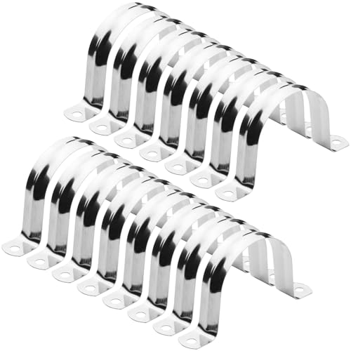 Metall U-Typ Rohrschellen 15 Stück Rohrschelle 304 Edelstahl befestigungsschelle 60mm U-typ Metallschellen für Befestigung der Gasrohre Wasserrohre und Kabeln(M60) von Lonely high heels