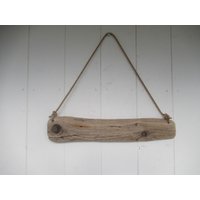 Halb Abgerundetes Beiges Treibholzschild Wandbehang Strandschild 45cm von LonelyBeach