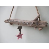 Treibholz Schlüssel Halter - Schmuck Display Schlüsselbrett Strand Dekor Wandbehang Organizer 33 cm von LonelyBeach