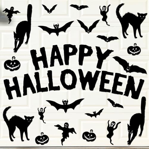 36 Stück Halloween-Garagenmagnete, Türdekoration, Happy Halloween-Kürbisse, schwarze Katze, Fledermaus, Geist, magnetische Kühlschrank-Aufkleber, Urlaubsmagnet, große Aufkleber für Halloween, Outdoor 36 Stück Halloween-Garagenmagnete, Türdekoration, Happy Halloween-Kürbisse, schwarze Katze, Fledermaus, Geist, magnetische Kühlschrank-Aufkleber, Urlaubsmagnet, große Aufkleber für Halloween, Outdoor von Lonfliness