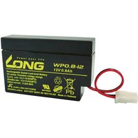 Long WP0.8-12 WP0.8-12 Bleiakku 12V 0.8Ah Blei-Vlies (AGM) (B x H x T) 96 x 62 x 25mm AMP-Buchse Ger von Long