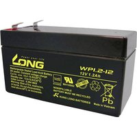 Long WP1.2-12 WP1.2-12 Bleiakku 12V 1.2Ah Blei-Vlies (AGM) (B x H x T) 97 x 59 x 43mm Flachstecker 4 von Long