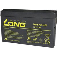 Long WP2-12 WP2-12 Bleiakku 12V 2Ah Blei-Vlies (AGM) (B x H x T) 150 x 90 x 20mm Flachstecker 4.8mm von Long