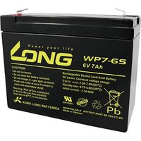 Long WP7-6S WP7-6S Bleiakku 6V 7Ah Blei-Vlies (AGM) (B x H x T) 116 x 99 x 50mm Flachstecker 4.8mm G von Long