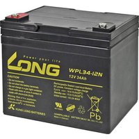 Long WPL34-12 WPL34-12 Bleiakku 12V 34Ah Blei-Vlies (AGM) (B x H x T) 197 x 170 x 131mm M5-Schrauban von Long