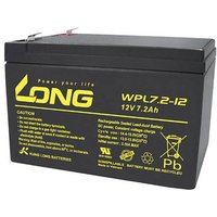 Long WPL7.2-12 WPL7.2-12 Bleiakku 12V 7.2Ah Blei-Vlies (AGM) (B x H x T) 151 x 102 x 65mm Flachsteck von Long