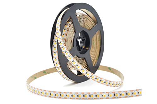 LED Strip SMD2835 3000K 24V 15W IP65 120 LED/m 5m Warmweiß dimmbarer LED-Streifen für Feuchträume oder Außenbereich LED-Lichtband Lichtleiste Lichterkette von LongLife LED GmbH by HK