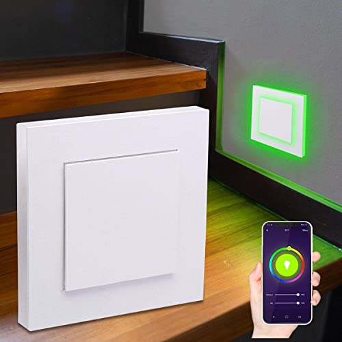 LongLife LED Treppenleuchte 230V Stufenlicht eckig weiß - Unterteil Lichtfarbe: Smart Tuya RGB CCT 5W Treppenbeleuchtung Stufenbeleuchtung Treppenlicht Wandleuchte… LongLife LED Treppenleuchte 230V Stufenlicht eckig weiß - Unterteil Lichtfarbe: Smart Tuya RGB CCT 5W Treppenbeleuchtung Stufenbeleuchtung Treppenlicht Wandleuchte… von LongLife LED GmbH by HK