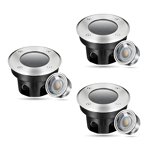 LongLife LED Bodeneinbaustrahler FLACH rund Set 3x Gartenstrahler 230V IP67 5W 3000K DIMMBAR 60° Gartenleuchte für die Bodenmontage Außenbereich Befahrbar Bodenleuchte LongLife LED Bodeneinbaustrahler FLACH rund Set 3x Gartenstrahler 230V IP67 5W 3000K DIMMBAR 60° Gartenleuchte für die Bodenmontage Außenbereich Befahrbar Bodenleuchte von LongLife LED GmbH by HK