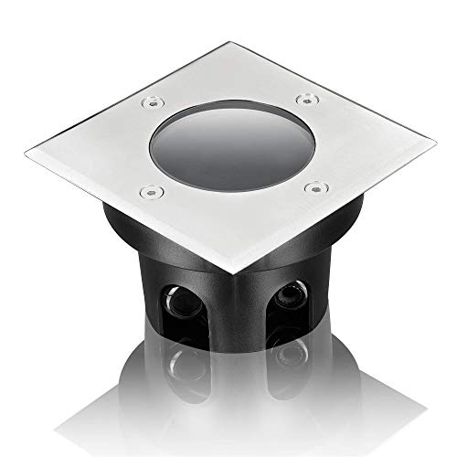 LongLife LED Bodeneinbaustrahler eckig IP67 flach (ohne Leuchtmittel) Gartenleuchte für die Bodenmontage Befahrbar Außenbereich Bodenleuchte von LongLife LED GmbH by HK
