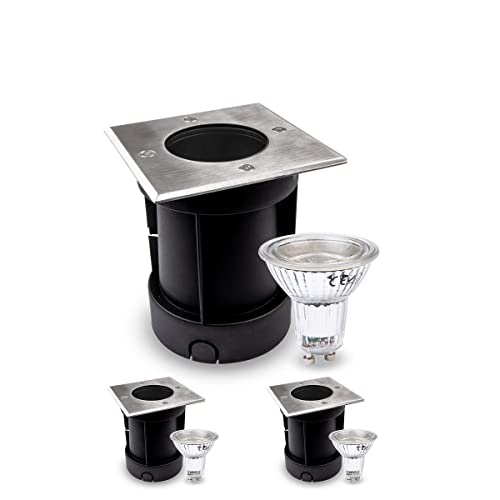 LongLife LED Bodeneinbaustrahler eckig Set 3x Gartenstrahler 230V IP67 GU10 5W 2700K DIMMBAR Gartenleuchte für die Bodenmontage Außenleuchte Befahrbar… LongLife LED Bodeneinbaustrahler eckig Set 3x Gartenstrahler 230V IP67 GU10 5W 2700K DIMMBAR Gartenleuchte für die Bodenmontage Außenleuchte Befahrbar… von LongLife LED GmbH by HK