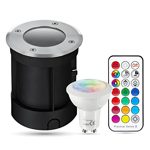 LongLife LED Bodeneinbaustrahler rund Set 1x Gartenstrahler 230V IP67 GU10 3W RGBW ink. IR Fernbedienung Außenleuchte für die Bodenmontage Bodenleuchte Befahrbar… LongLife LED Bodeneinbaustrahler rund Set 1x Gartenstrahler 230V IP67 GU10 3W RGBW ink. IR Fernbedienung Außenleuchte für die Bodenmontage Bodenleuchte Befahrbar… von LongLife LED GmbH by HK