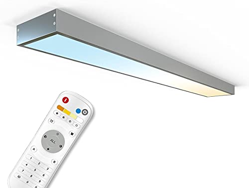 LongLife LED CCT LED Panel Set A | 120x15cm 36W 3000K- 6000K Aufbaurahmen silbern Netzteil Fernbedienung LongLife LED CCT LED Panel Set A | 120x15cm 36W 3000K- 6000K Aufbaurahmen silbern Netzteil Fernbedienung von LongLife LED GmbH by HK