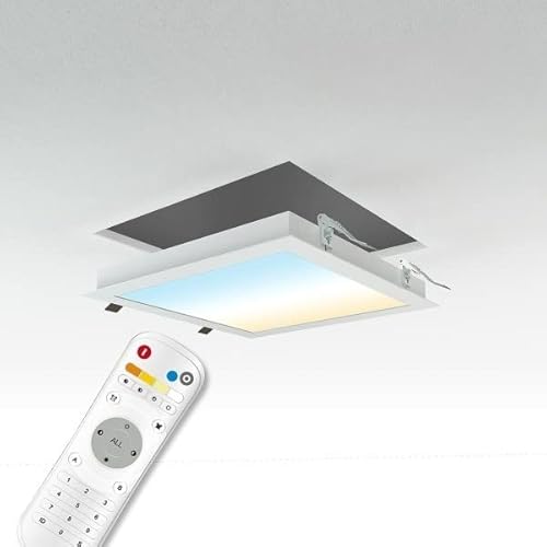 LongLife LED CCT LED Panel Set E | 30x30 18W 3000K-6000K Einbau-Rahmen weiß Netzteil Fernbedienung LongLife LED CCT LED Panel Set E | 30x30 18W 3000K-6000K Einbau-Rahmen weiß Netzteil Fernbedienung von LongLife LED GmbH by HK