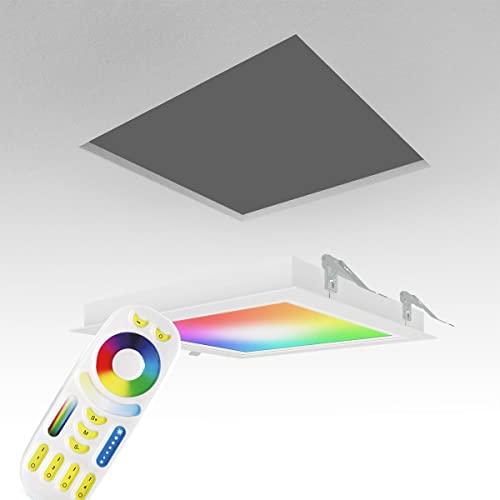 LongLife LED RGB+CCT LED Panel 30x30cm inkl. MiBoxer Smarthomesteuerung 18W 24V Rahmen weiß - Panelmontage: Einbaurahmen weiß Deckenleuchte Einbauleuchte Deckenpanel… von LongLife LED GmbH by HK